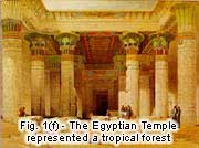 Fig. 1(f) - The Egyptian Temple represented a tropical forest