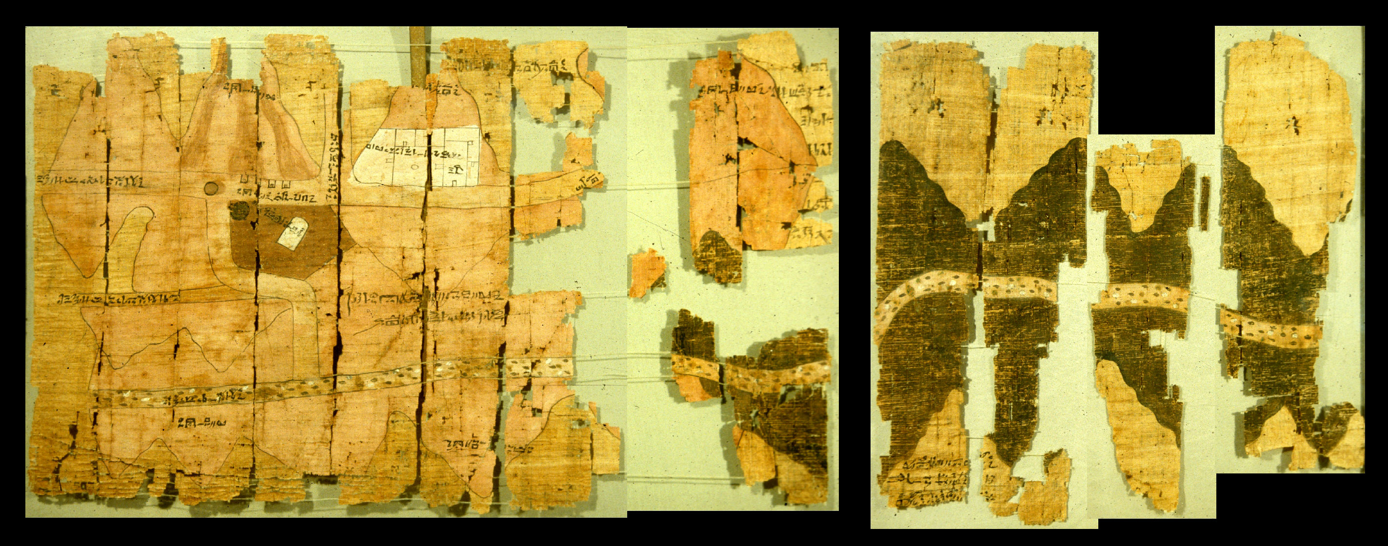 Left half of the Turin papyrus map.