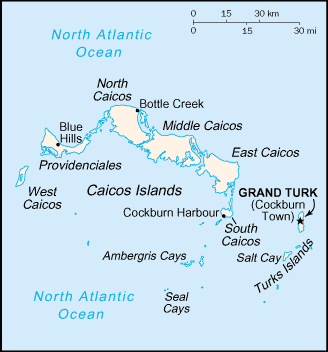 GeographyIQ - World Atlas - North America - Map of Turks and Caicos Islands