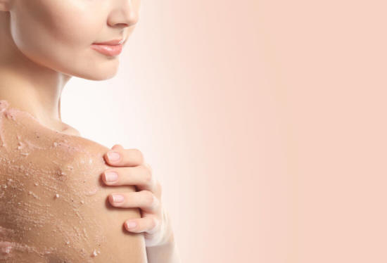 Exfoliating the skin removes old skin cells