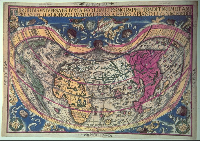 331 (world map), Peter Apianus, 1520